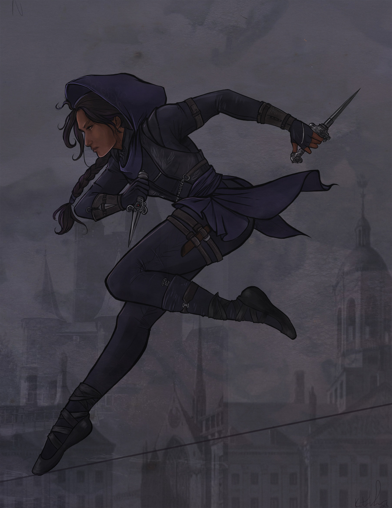 Credits: https://stardustsroses.tumblr.com/post/174655919245/inej-ghafa-from-six-of-crows-crooked-kingdom-by